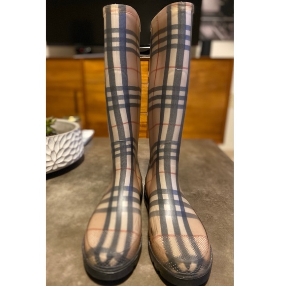 Authentic Burberry Nova Check Rain Boots Sz.38 - Picture 5 of 7